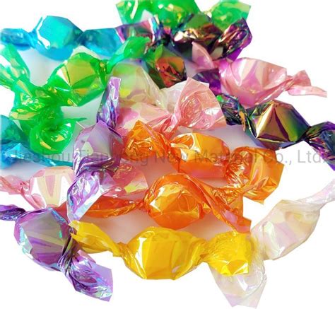 Transparent Candy Wrapping Pvc Twist Film With Rainbow Iridescent