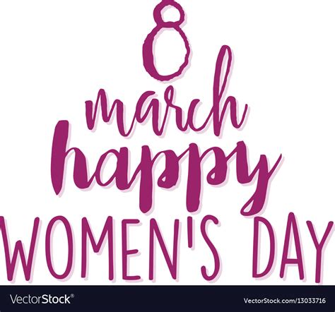 Happy Women Day Royalty Free Vector Image Vectorstock