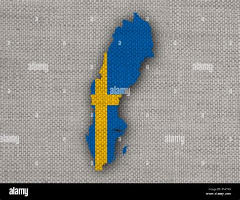 map and flag of sweden Stock Photo - Alamy