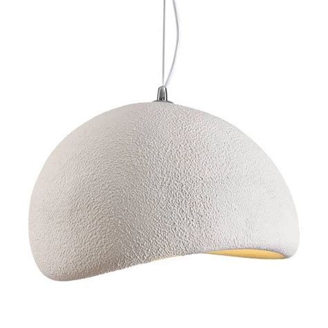 Sypialniana lampa wisząca Stone DN426 400 metal nad stół kamień biała