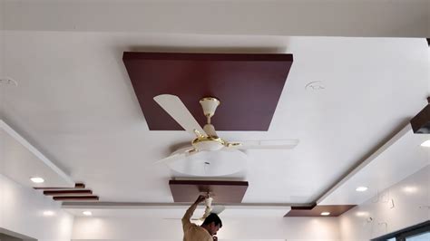 False Ceiling Design With 2 Fan