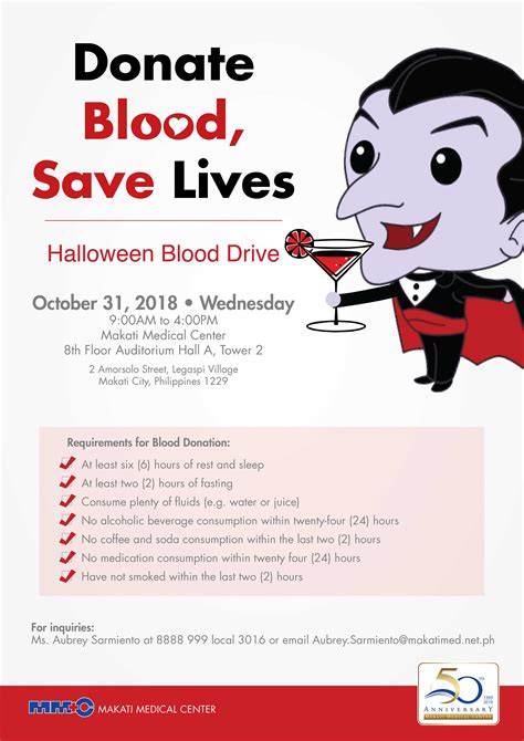 Donate Blood Saves Lives Halloween Blood Drive 2018 Makati Medical