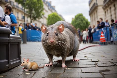 Ratas En Las Calles De Par S Stock De Ilustraci N Ilustraci N De