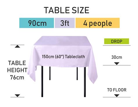 WWS Sizing Charts 3ft 90cm Square