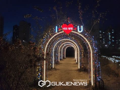 양천구 안양천 수변 산책로 ‘야간 경관 조명 설치 완료