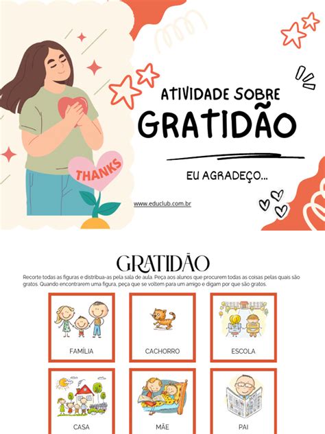 Atividade Sobre Gratidão Educação Infantil - Atividade de Gratidão na Educação Infantil | PDF