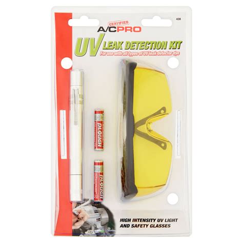 A/C Pro UV Leak Detection Kit With UV Light and Safety Glasses
