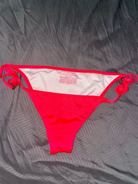 Victoria Secret Ruby Red String Bikini Bottoms L Women S Fashion