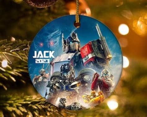 Transformers Christmas Ornament Personalized Kids Ornaments Etsy