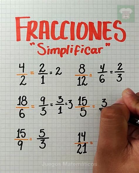 Te Ense O A Simplificar Fracciones Wow Te Ense O A Simplificar