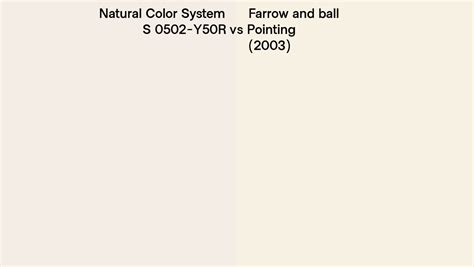 Natural Color System S 0502 Y50r Vs Farrow And Ball Pointing 2003 Side By Side Comparison