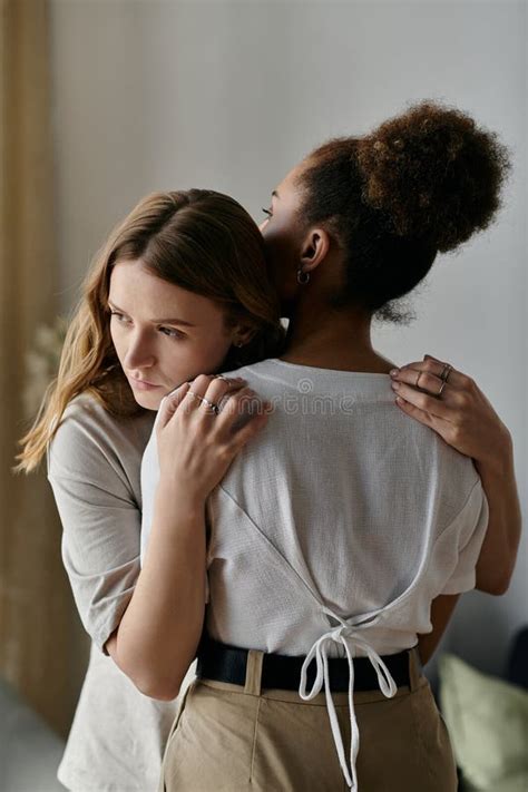 A Lesbian Couple Embraces Each Other Stock Image Image Of Couple Partner