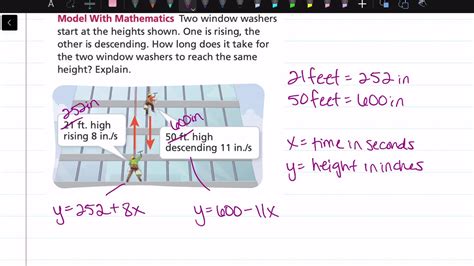 How To Solve Problems Using Linear Equations Lesson 1 3 Example 7 Math Energy Tv Youtube