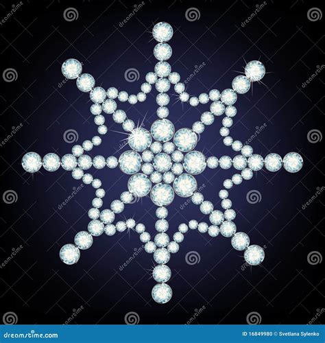 Snowflake Made From Diamonds Stock Vector Illustration Of Jewelery