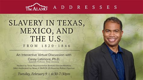 The Alamo Addresses Slavery In Texas Mexico And The Us From 1820