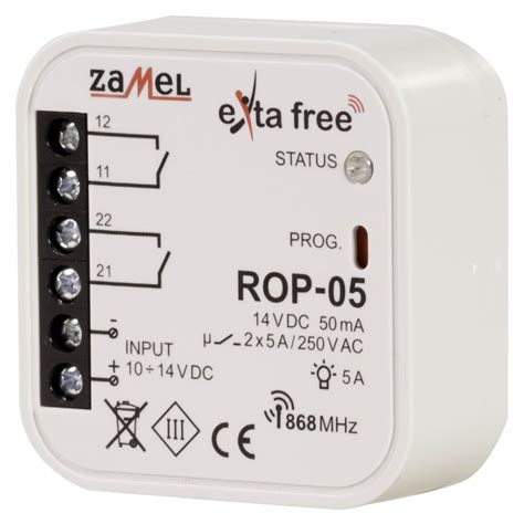 ROP 05 Bezprzewodowy odbiornik dopuszkowy niskonapięciowy 2 kanałowy 10