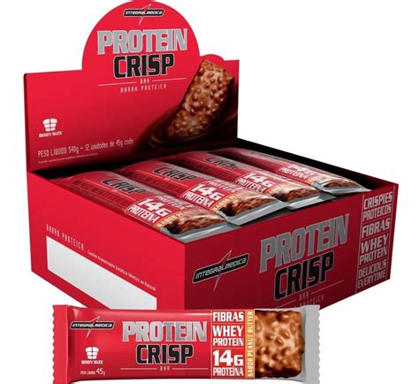 Protein Crisp Bar Integralmedica Cx 12 Unidades 45g Sabores Mercadolivre