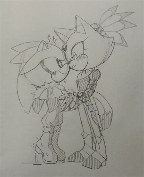 an image of a drawing of a sonic and tails character hugging each other ...