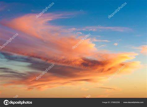 Spectacular Sunset Soft Clouds Desert Sky Stock Photo by ©Hackman 376802256