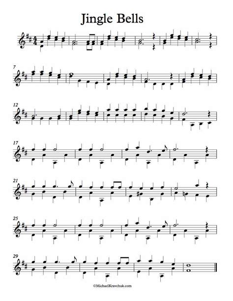 Free Violin Duet Sheet Music Jingle Bells Michael Kravchuk