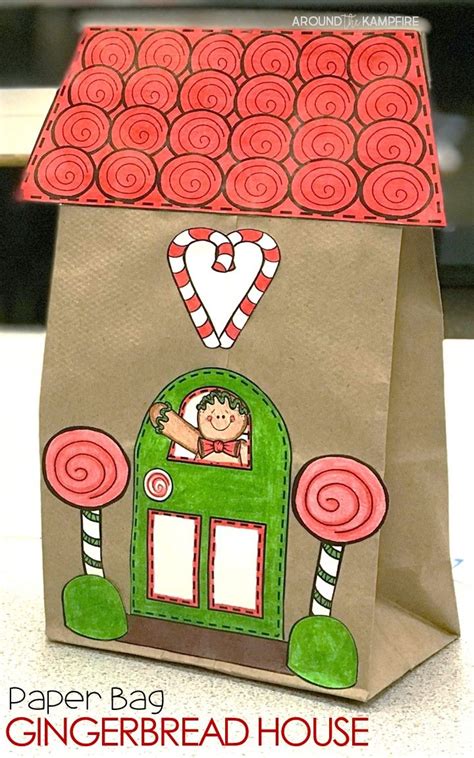 Paper Bag House Craft This Easy Paper Bag Gingerbread House Craft For