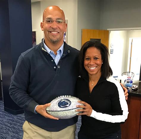 Espns Lisa Salters Poses With James Franklin For 2018 Penn State