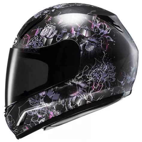 Casque HJC CLY Vela MC8SF Noir Rose Violet Noir Rose Violet Casque