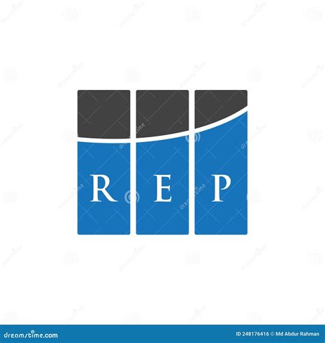 Design Do Logotipo Da Letra Rep Em Fundo Branco Conceito De Logotipo