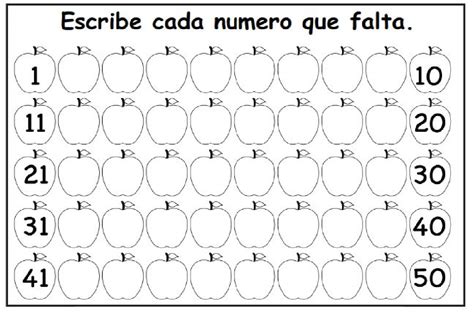 Entretenidas Actividades Escribe El Numero Que Falta Dinamicas De