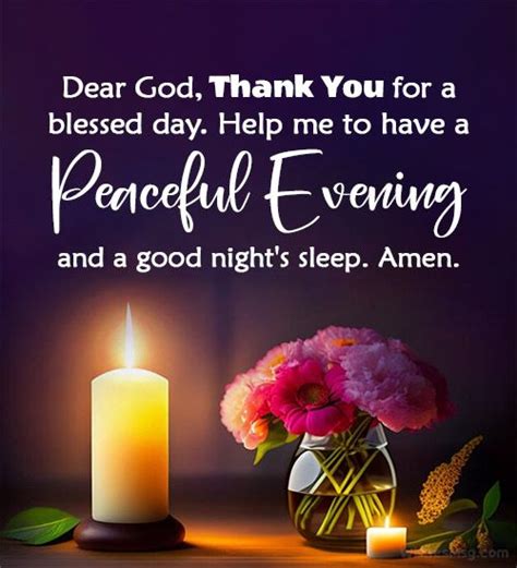 Good Evening Prayer Messages For Loved Ones Wishesmsg