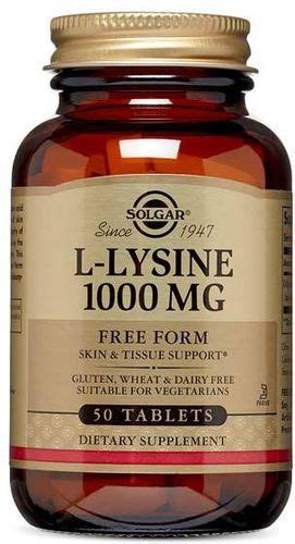 Solgar L Lysine 1000mg Tablets 50s Price From Lifepharmacy In Uae