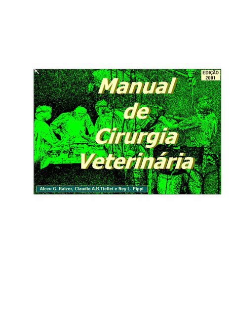 PDF Manual de Cirurgia Veterinária DOKUMEN TIPS