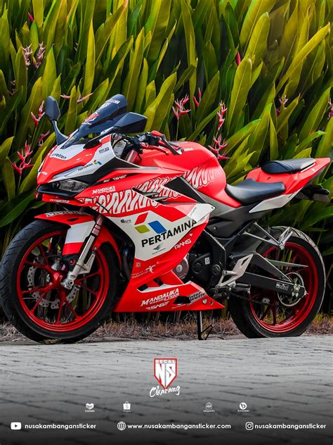 Decal Stiker Honda CBR 150 ALL New 2021 Mandalika Racing Team Merah