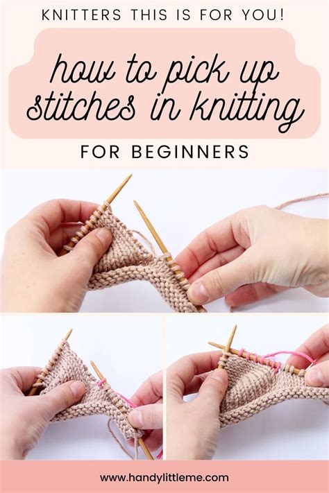 How To Pick Up Stitches In Knitting Knitting Hacks Knitting Stitches