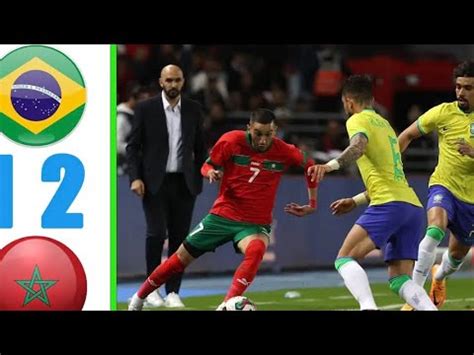 Brazil Vs Morocco All Goal Highlights 2 1 YouTube