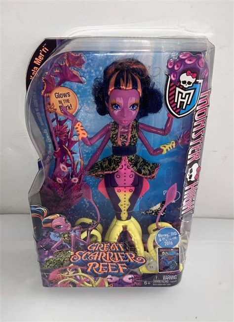 Monster High Kala Merri Great Scarrier Reef Down Under Ghouls Glow In