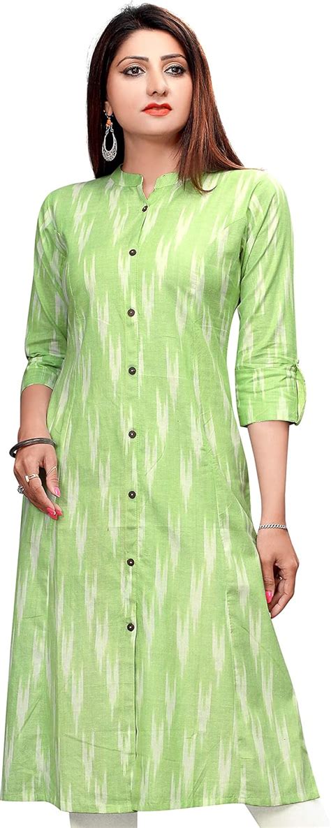 Buy Plus Size Kurtis Womens Cotton A Line Kurta D0525 M Green Medium