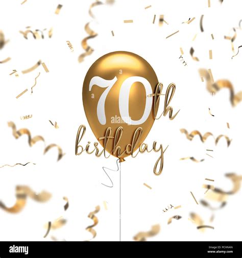 Happy Th Birthday Gold Balloon Greeting Background D Rendering