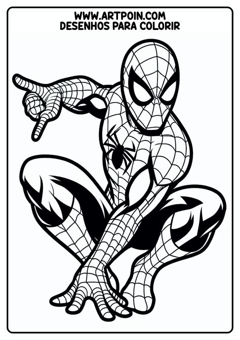 Imagem Homem Aranha Para Colorir - 7