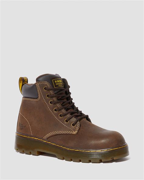 Winch Steel Toe Work Boots In Dark Brown Dr Martens