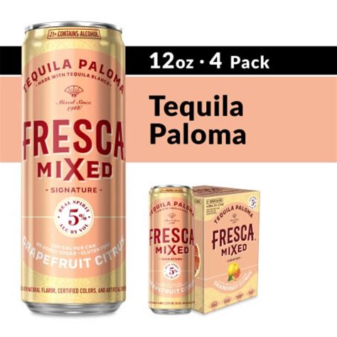 Fresca Mixed Tequila Paloma Gluten-Free Canned Cocktail 4 Cans, 4 cans ...