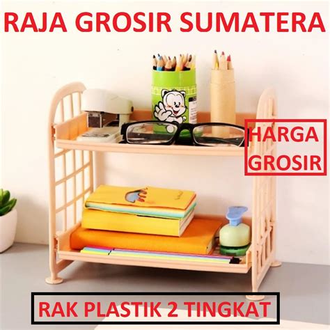 Jual RAK PLASTIK MINI 2 SUSUN SERBAGUNA RAK PENYIMPANAN TEMPAT KOSMETIK