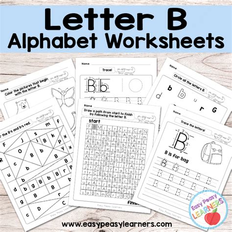 Letter B Worksheets - Alphabet Series - Easy Peasy Learners