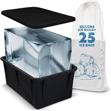 K3p Collection Xxl Ice Block Mold With Lid 12lb Extra