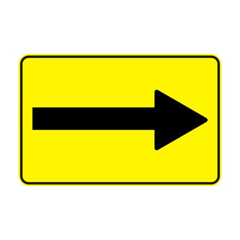 Yellow Directional Arrow Sign on Transparent Background 18972670 PNG