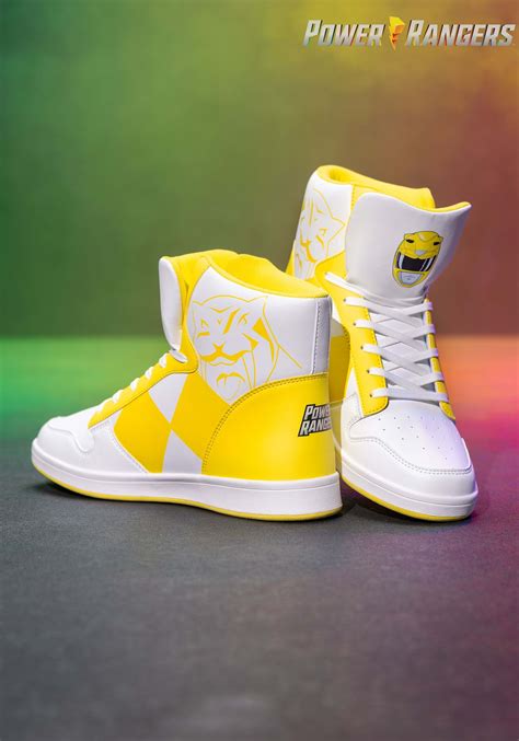 Costume Inspired Power Rangers Yellow Sneakers | Power Rangers Accessories