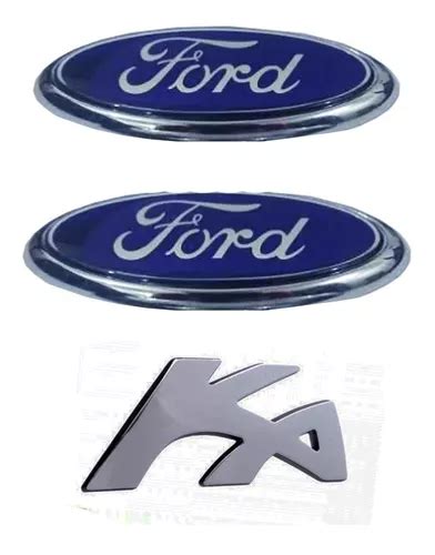 Emblema Ford Letra Ka Grade Mala Ka Hatch 2014 2017 Kit 3 Pç