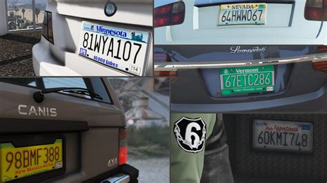 American Roadtrip License Plates Pack Gta5