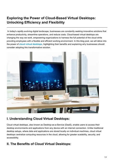 PPT Exploring The Power Of Cloud Based Virtual Desktops Unlocking