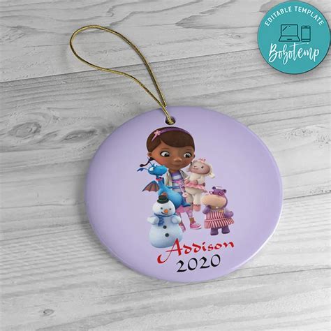 Doc Mcstuffins Christmas Plastic Ornament T Bobotemp